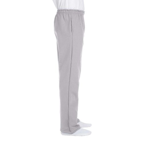  Gildan Adult Jersey-Lined Elastic Waist Open-Bottom Sweatpant, Sport Grey, Small