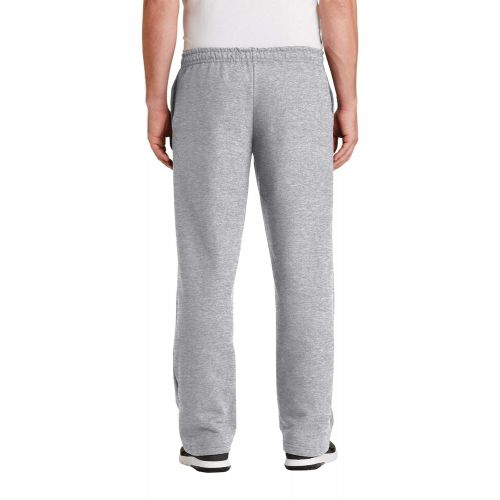  Gildan Adult Jersey-Lined Elastic Waist Open-Bottom Sweatpant, Sport Grey, Small