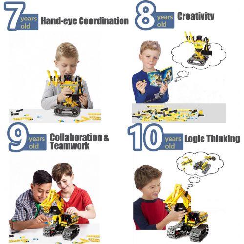  [아마존 핫딜]  [아마존핫딜]Gili GILI Building Sets for 7, 8, 9, 10 Year Old Boys & Girls, Construction Engineering Robot Toys for Kids Age 6-12, Educational STEM Gifts for Kids
