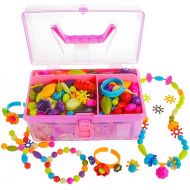 [아마존핫딜][아마존 핫딜] Gili Pop Beads, Jewelry Making Kit for 4, 5, 6, 7 Year Old Little Girls, Arts and Crafts Toys for Kids Age 4yr-8yr, Necklace Bracelet Creativity Snap Set, Top Best Christmas Birthd