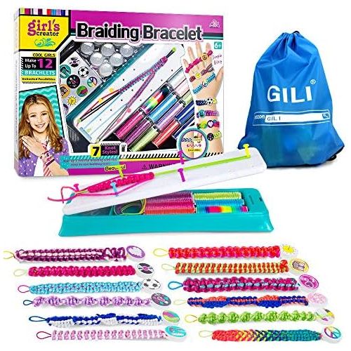  [아마존베스트]Gili Friendship Bracelet Kit, Arts and Crafts for Girls Toys Gifts Ages 6-12, Bracelet Making String Kit for 7, 8, 9, 10, 11 Year Old Kids Travel Activities