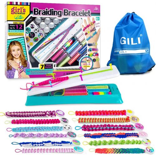 [아마존베스트]Gili Friendship Bracelet Kit, Arts and Crafts for Girls Toys Gifts Ages 6-12, Bracelet Making String Kit for 7, 8, 9, 10, 11 Year Old Kids Travel Activities