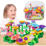[아마존베스트]GILI Flower Toys, Girls Garden Toys for 4, 5, 6, 7 Year Old Gifts, Arts and Crafts for Kids Age 3-9, Indoor and Outdoor Toys for Creativity Play-- 120PCS Stacking Pieces