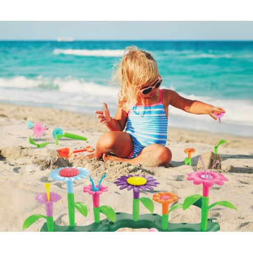  GILI Flower Garden Building Toys, Build a Bouquet Sets for 3, 4, 5, 6 Year Old Toddler Girls, Arts and Crafts for Little Kids Age 3yr Up, Best Top Christmas Birthday Gifts for Crea