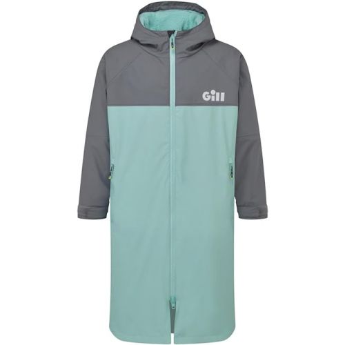  Gill Aqua Parka 100% Waterproof Changing Robe Jacket - Windproof - Thermal - Unisex (Eggshell/Ash, M)