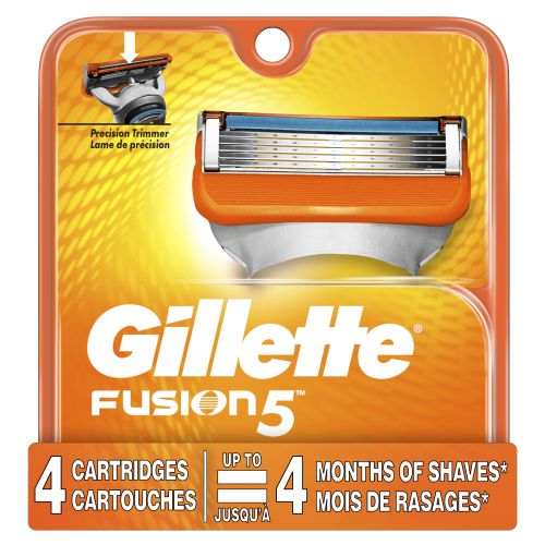  Gillette Fusion5 Mens Razor Blades, 4 Blade Refills