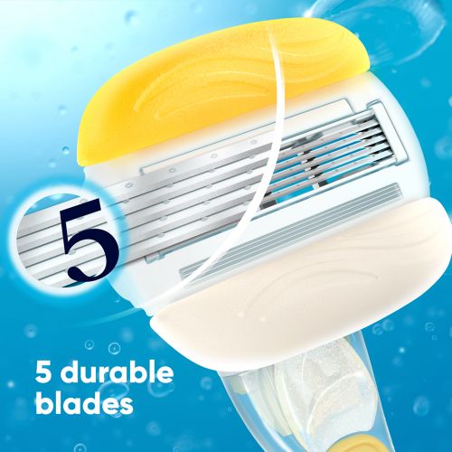  Gillette Venus ComfortGlide Olay 5-Blade Womens Razor Blade Cartridges - 4 ct