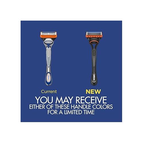  Gillette Fusion5 Razors for Men, 1 Razor, 4 Blade Refills, Lubrastrip for a More Comfortable Shave