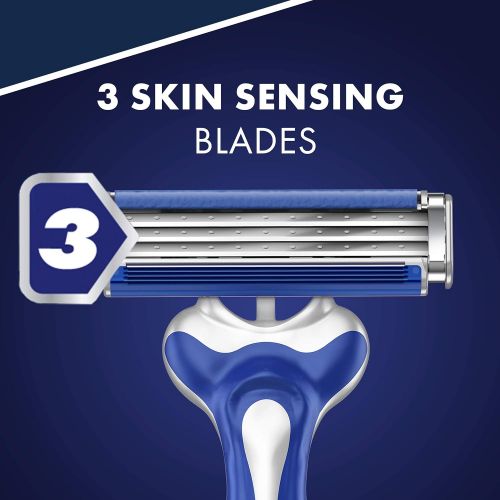  Gillette Sensor3 Comfort Disposable Razors for Men, 8 Count, Lubrastrip Glides Easily Over Your Skin