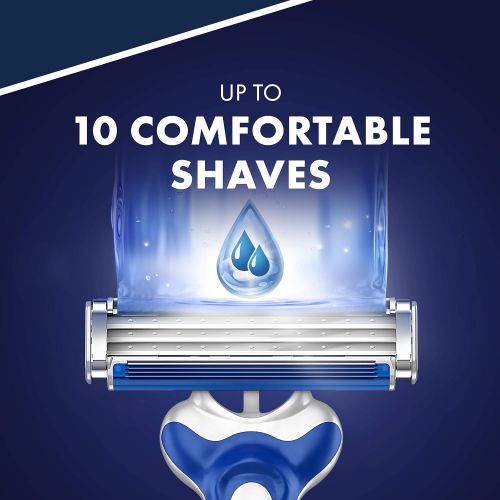  Gillette Sensor3 Comfort Disposable Razors for Men, 8 Count, Lubrastrip Glides Easily Over Your Skin