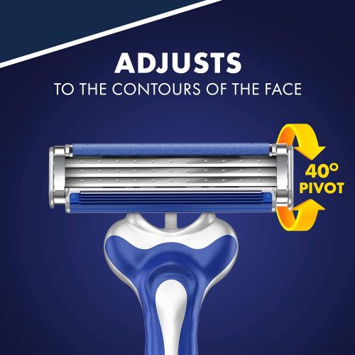  Gillette Sensor3 Comfort Disposable Razors for Men, 8 Count, Lubrastrip Glides Easily Over Your Skin