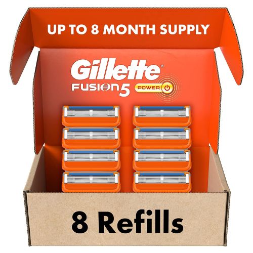  [무료배송]Gillette Fusion Power Mens Razor Blades - 8 Refills