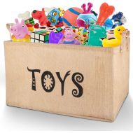 [아마존 핫딜]  [아마존핫딜]Gimars Upgrade Larger 22 Inch Well Standing Collapsible Canvas Toy Chest Box Baskets Storage Bins for Dog Toys, Kids , Children Toys, Blanket, Clothes - Perfect for Playroom Living