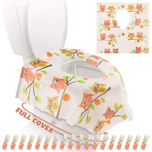  [아마존베스트]Gimars XL Large Full Cover Disposable Travel Toilet Potty Seat Covers - Individually Wrapped Portable...