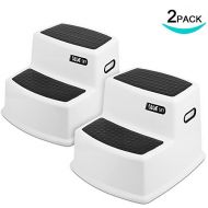 Gimars 2 Step Stool for Kids (2 Pack) Toddler Step Stool Perfect for Bathroom Toilet Potty Training & Kitchen Sink with Slip Resistance and Soft Grip for Safety | by Blue Sky