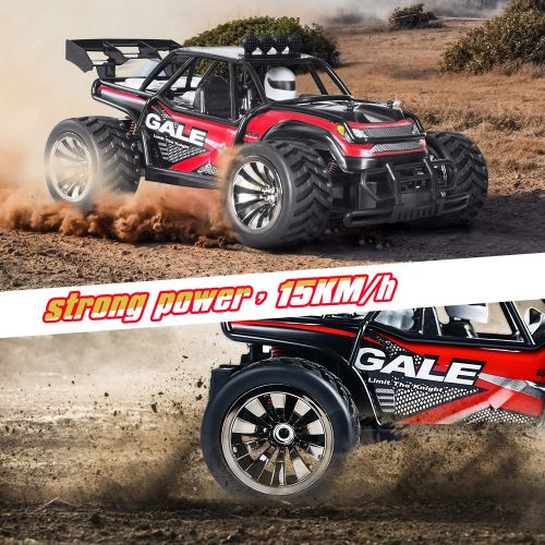  Gimilife Remote Control Car, Fast Toy RC Vehicle,Terrain RC Cars,Electric Remote Control Off Road Monster Truck,RC Cars for Kids Toddler Gift,Desert Off-Road Vehicle,2.4Ghz Radio 2