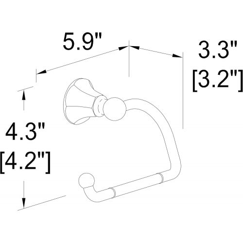  Ginger 609/SN Empire Hanging Toilet Tissue Holder, Satin Nickel