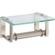 Ginger 3027/PC Frame TP Glass, Polished Chrome, Toilet Tissue Holder w/Shelf