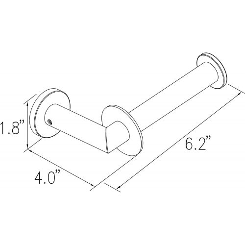  Ginger 4607/PC Kubic Single-Post Toilet Paper Holder, Chrome