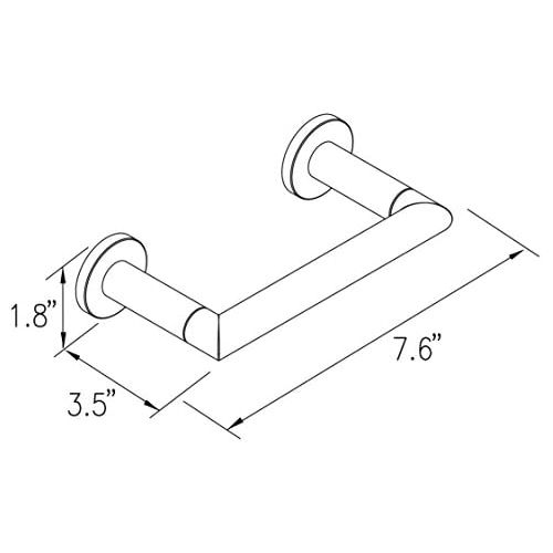  Ginger 4608/PC Kubic Double-Post Toilet Paper Holder, Chrome