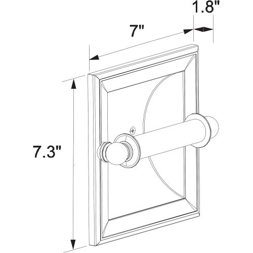  Ginger 4528PC Columnar Recessed Toilet Tissue Holder, Polished Chrome