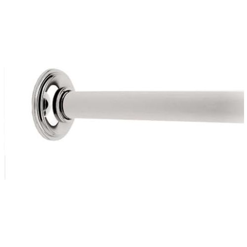  Ginger Circe Straight Shower Rod Brackets (1 pair) - 2739BPN - Polished Nickel - Brackets only