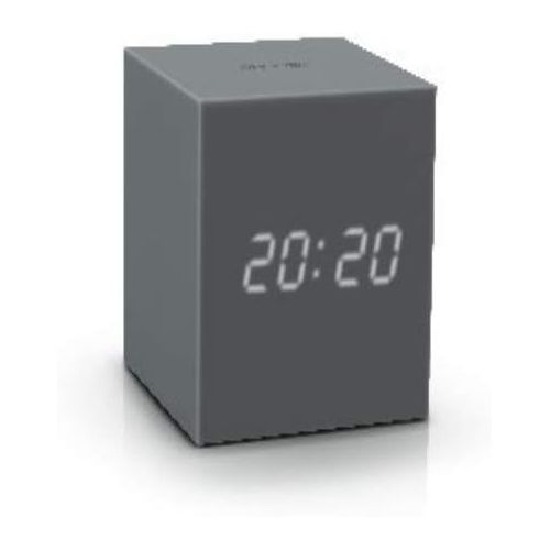  Gingko Gravity Cube Click Clock 3 x 3 Teal Alarm Clock