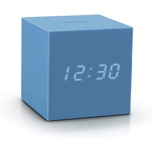  Gingko Gravity Cube Click Clock 3 x 3 Teal Alarm Clock