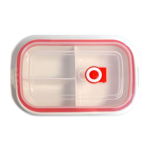  GinkgoHome Microwavable Ceramic Bento Box Lunch Box Food Container With Seal Fine Porcelain Rectangular Shape With Dividers(YellowPuppy)