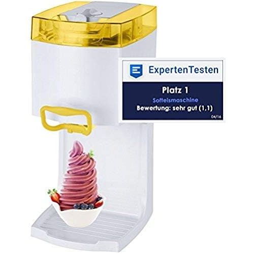  [아마존베스트]4-in-1 Gino Gelati GG-50W-A Yellow Soft Ice Cream Machine Frozen Yogurt Milk Shake Machine Bottle Cooler