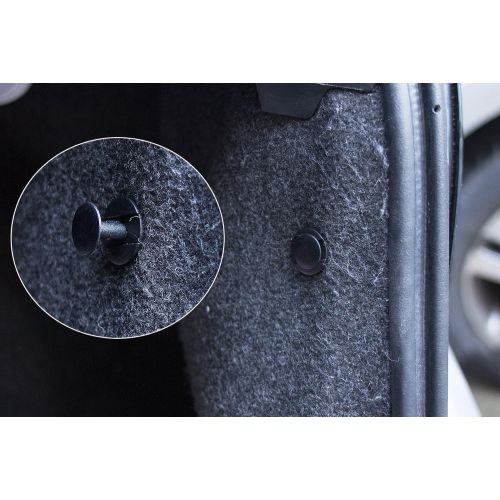 Ginsco 102pcs 6.3mm 8mm 9mm 10mm Nylon Bumper Push Fasteners Rivet Clips Expansion Screws Replacement Kit