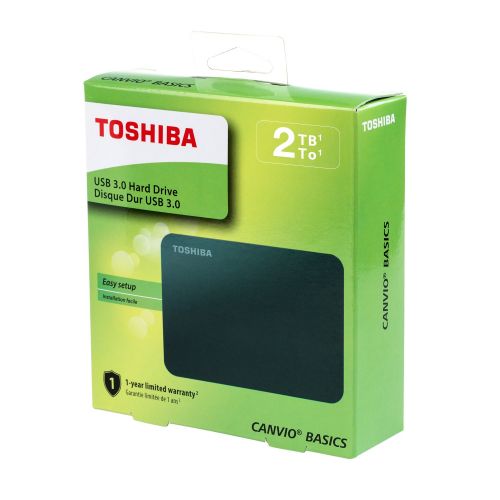  Ginsco Toshiba HDTB420XK3AA Canvio Basics 2TB Portable External Hard Drive USB 3.0, Black