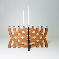 GioGioDesign Intersecting Arcs Menorah, Hanukkah, Chanukah, Wood Menorah, Judaica, Hanukkah Decoration, Jewish Holiday, Jewish Gift, Travel Menorah