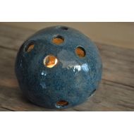 Gioiellidiale Blue ceramic candle holder