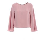 Giorgio Armani Cape style pink crepe blouse