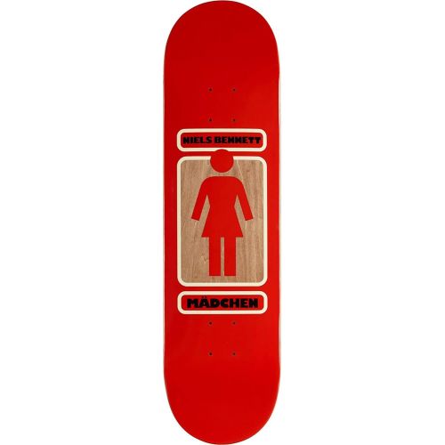  Girl Skateboards Niels Bennett 93 Til Skateboard Deck - 8.25 x 31.625 with Jessup Black Griptape - Bundle of 2 Items