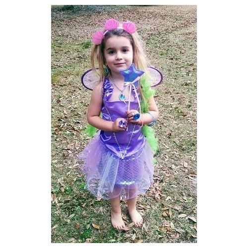  Girls Dress up Set Toiijoy 17Pcs Little Mermaid, Fairy Costume Set with Fairy Wings,Tutu, Star Wand for Kids Ages 3-6 yrs