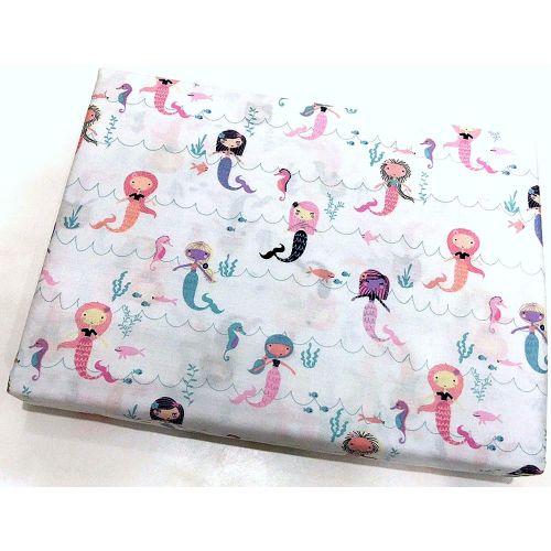  Girls bedding Authentic Kids GIRLS Under the Sea Mermaids/Sea Horses 4-pc. FULL Sheet Set | 100% Cotton Soft Touch