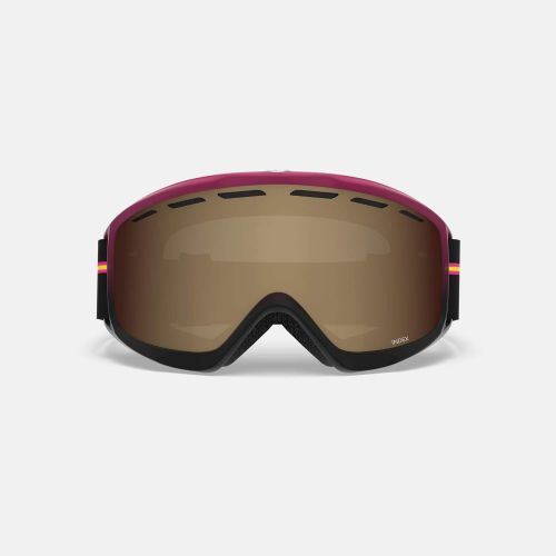  Giro Index OTG Adult Snow Goggles - Pink Neon Lights Strap with Amber Rose Lens (2021)