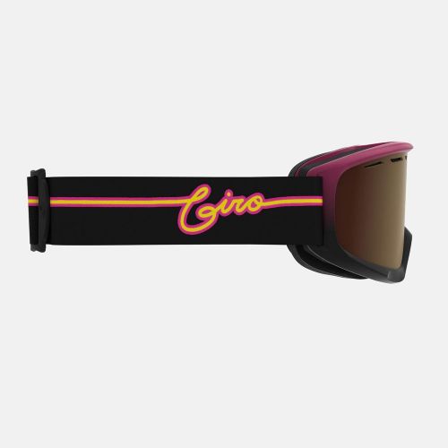  Giro Index OTG Adult Snow Goggles - Pink Neon Lights Strap with Amber Rose Lens (2021)