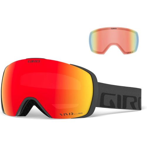  Giro Contact Asian Fit Adult Snow Goggle - Black Techline Strap with Vivid Ember/Vivid Infrared Lenses