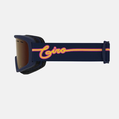  Giro Rev Youth Snow Goggles - Midnight Neon Lights Strap with Amber Rose Lens (2021)