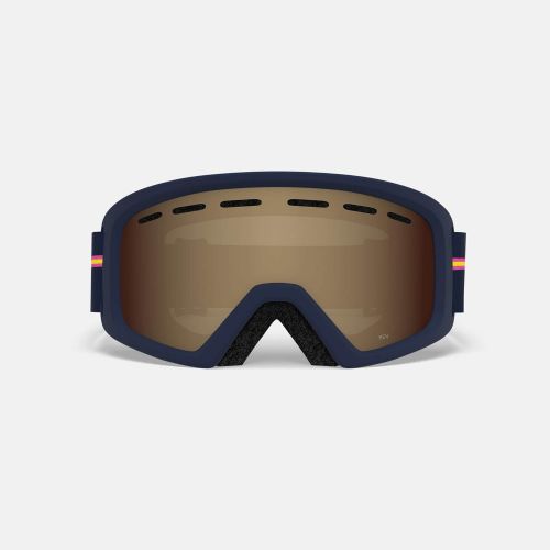  Giro Rev Youth Snow Goggles - Midnight Neon Lights Strap with Amber Rose Lens (2021)