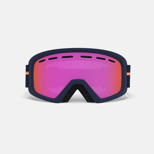  Giro Rev Youth Snow Goggles - Midnight Neon Lights Strap with Amber Pink Lens (2021)