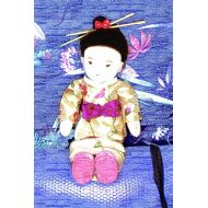 GisellEcoDolls Waldorf doll,Japanese Waldorf doll 19,HANDMADE,waldorf doll, cloth doll, poupees,Creative doll