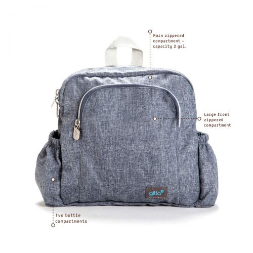  Gittabags Gitta Mini Ideal Kids School Bag Child Infant Preschool Backpack, Blue Denim