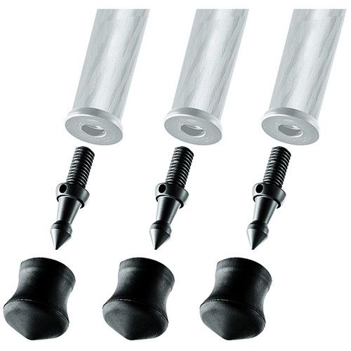  Gitzo Short Spikes and Rubber Feet (30mm, Set of 3)