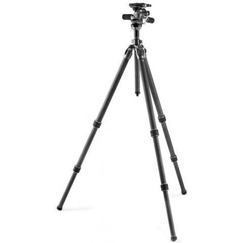  Gitzo Mountaineer Kit Series 2, 4 Sections in Carbon Fibre, with Fluid Head, Professional Photography Tripod, for DSLR and Reflex Cameras, Tripod for Video Cameras and Cameras, Hol