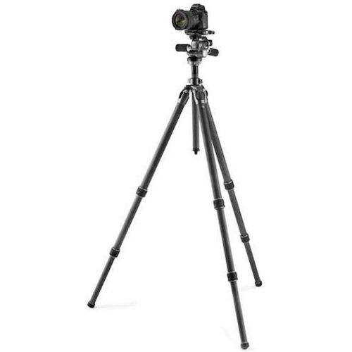  Gitzo Mountaineer Kit Series 2, 4 Sections in Carbon Fibre, with Fluid Head, Professional Photography Tripod, for DSLR and Reflex Cameras, Tripod for Video Cameras and Cameras, Hol