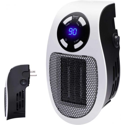  [아마존베스트]GiveBest Programmable Space Heater with Led Display Wall Outlet Electric Heater with Adjustable Thermostat and Timer for Home Office Indoor Use 350 Watt ETL Listed